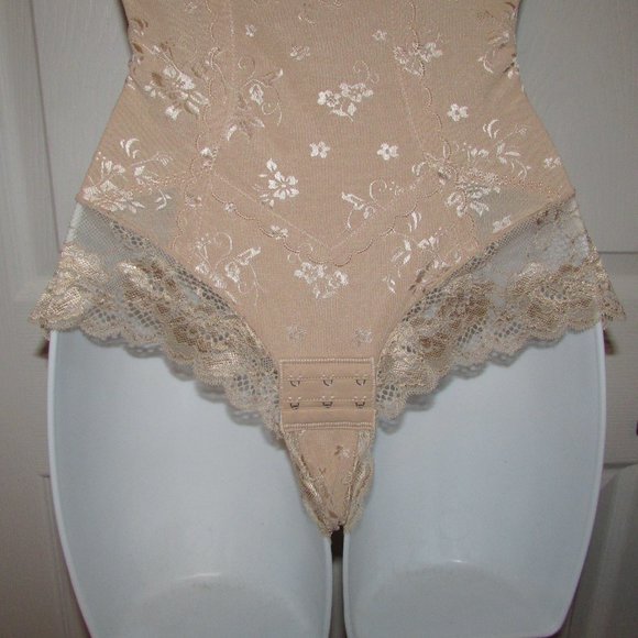 Lace Trimmed Bodyshaper - Nude XS - Picture 6 of 10